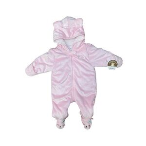 NWT Child of Mine Baby Pink Pram Winter Bodysuit Size 0-3 Months